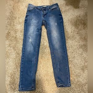 Blue jeans- jeans say 8 but they are not a true 8 A LOT smaller